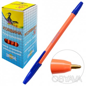 Ручка шарик Korvina оранж.корпус синяя ST00906. . фото 1