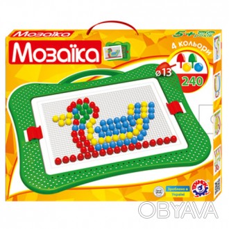 Игрушка Мозаика 5 Технок
 Мозаика состоит из удобного пенала-саквояжа с двумя фи. . фото 1