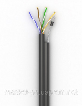 Кабель UTP Finmark cat.5e CU 4x2x0.51 наружный с тросом, 305м. Киев. фото 1 Кабель UTP Finmark cat.5e CU 4x2x0.51 наружный с тросом, 305м. Киев. фото 1
