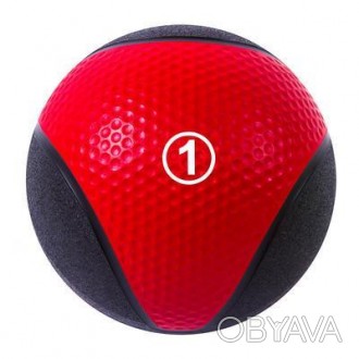 Мяч медбольный IronMaster. Вес: 1 кг. Диаметр: 22 см. Цвет: красно-черный. Произ. . фото 1