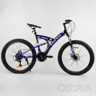 
 
Велосипед спортивный CORSO «Hyper» 26 дюймов, рама металл 16",
 с. . фото 1