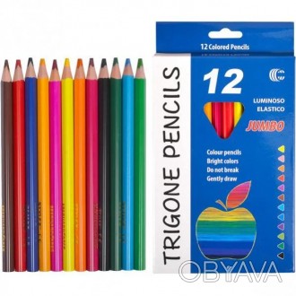 Карандаши цветные двусторонние 12 штук, 24 цвета. Мягкие цветные карандаши остав. . фото 1