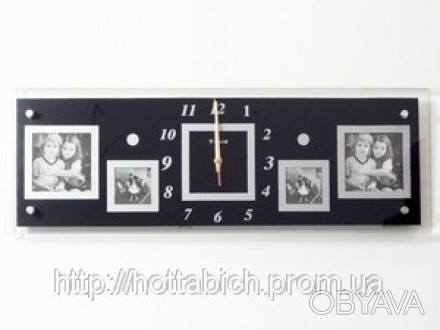 Настенные часы, размеры 57*20 см, материла МДФ, можно разместить свои фотографии. . фото 1