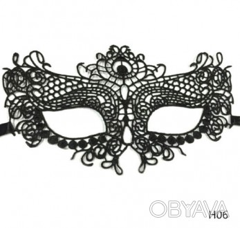 Красивая кружевная карнавальная маска сделает вас настоящей королевой вечера. На. . фото 1
