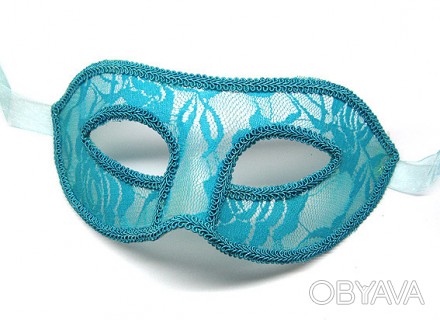 Нежно-голубая карнавальная маска подойдет всем тем, кто хотел бы создать воздушн. . фото 1
