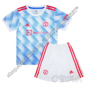 Детская футбольная форма Манчестер Юнайтед 21/22 Adidas Away. Купить футбольную . . фото 1
