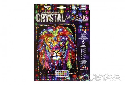 Набір Мозаїка з кристалів Crystal Mosaic 04 Лев Danko Toys CRM-01-04
 
"Crystal . . фото 1