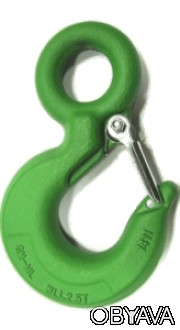 Кованый стальной крюк предназначен для использования в качестве части строп, для. . фото 1