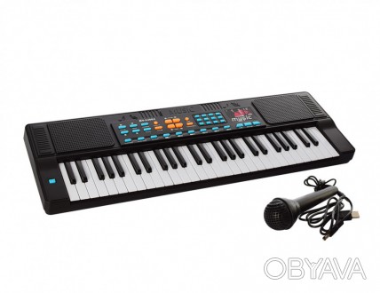 Музыкальный детский синтезатор MUSIC с микрофоном (HS5460A)