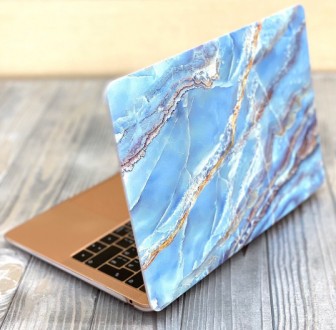 Чехол мраморный Blue Mramor для MacBook Air 13"A1932/A2179/A2337/Pro A2289 . . фото 5