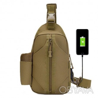 Удобная сумка-рюкзак, бананка на одной лямке + USB выход.
Можно носить как с лев. . фото 1