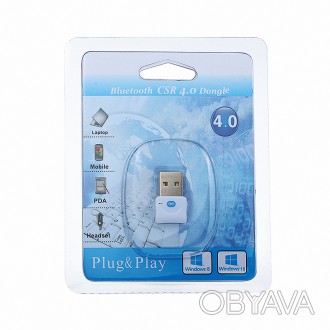 Bluetooth-адаптер CSR V4.0 Dongle Dual Mode - міні Bluetooth адаптер 4.0 (20 м) . . фото 1