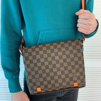 Мужская сумка Louis Vuitton Луи Виттон Брендовый качественный из PU кожи Коричне. Маріуполь. фото 1 Мужская сумка Louis Vuitton Луи Виттон Брендовый качественный из PU кожи Коричне. Маріуполь. фото 1