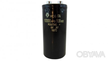 Электролитический конденсатор 100V 10000uF 106*50мм.. . фото 1