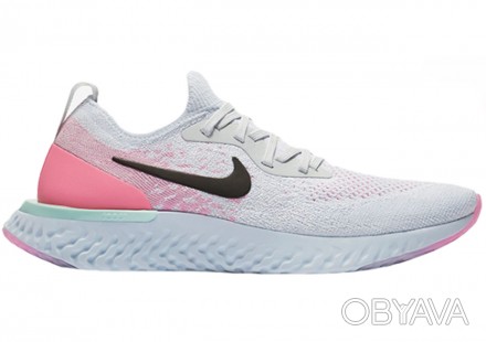 
Кроссовки Nike Epic React Flyknit Running Shoes White Pink Black AQ0070-007 бел. . фото 1