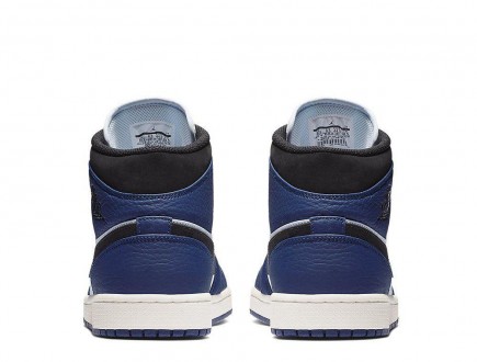 Мужские кроссовки Nike Air Jordan 1 Mid SE Deep Royal Blue White (852542-400) си. . фото 5