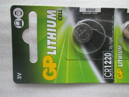Батарейка GP CR-1220 bat (3B) Lithium (CR1220-7U5), літієва, нова

Батарейка G. . фото 3