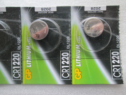 Батарейка GP CR-1220 bat (3B) Lithium (CR1220-7U5), літієва, нова

Батарейка G. . фото 4