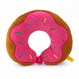 Дорожная подушка для путешествий Пончик под голову от Kidsqo Плюшевая подушка дл. . фото 2