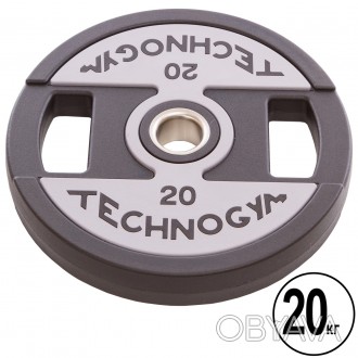 Блины (диски) полиуретановые TECHNOGYM TG-1837-20 51мм 20кг черный
Материал: мет. . фото 1