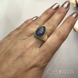 Предлагаем Вам купить кольцо с камнем кварц сапфировый в серебре. Размер 18,0. И. . фото 1