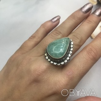 Предлагаем Вам купить красивое кольцо с природным камнем амазонит в серебре.
Кол. . фото 1