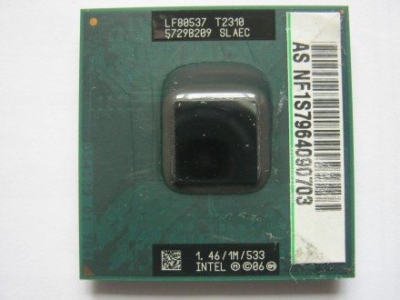 Процесор для ноутбука Intel Pentium Dual Core T2310, Socket PPGA478, частота = 1. . фото 4