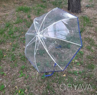 Зонт Прозрачный зонт трость Lantana, 8спиц, купол 114.