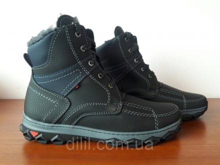 Зимние мужские ботинки черные спортивные прошитые теплые. Добротный вариант! Про. . фото 3