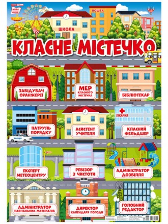 Плакат з кишеньками.Класне містечко (Укр) Плакати в кожний кабінет 13104214У (48. Прилуки. фото 1 Плакат з кишеньками.Класне містечко (Укр) Плакати в кожний кабінет 13104214У (48. Прилуки. фото 1