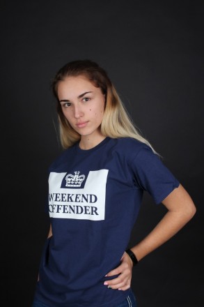 
 Темно-синяя футболка Weekend Offender
100% хлопок, принт выполнен краской (шел. . фото 3
