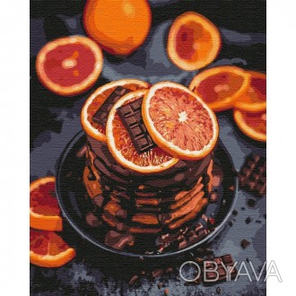 Набор для росписи по номерам. Апельсиново-шоколадное наслаждение 40*50см. . фото 1