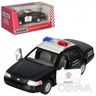 Машинка KT 5327 W металл, инер-я, полиция, 1:42,12см, откр.дв, рез.колеса,в кор-. . фото 1