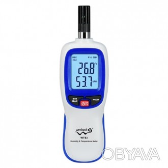 Термогігрометр Bluetooth 0-100%, -20-70°C WINTACT WT83B
Гігрометр WT83B - профес. . фото 1