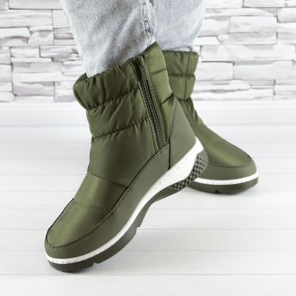 Дутики женские зеленые полусапожки ботинки на меху b-558
Верх - водоотталкивающи. . фото 8