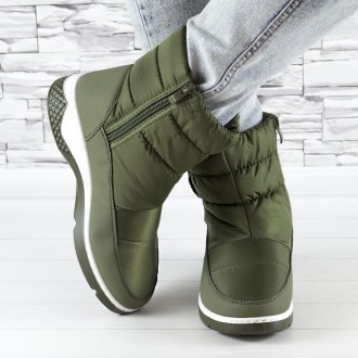 Дутики женские зеленые полусапожки ботинки на меху b-558
Верх - водоотталкивающи. . фото 9
