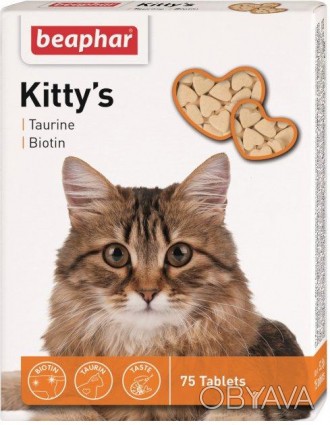 Кормова добавка Beaphar Kittys +Taurine +Biotine це вітамінізоване ласощі з біот. . фото 1