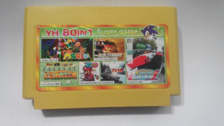 Картридж Dendy 8 bit 80 в1 (Tank 90/Super Mario/Dr Mario,F1 Race...) YH80IN1. . фото 4