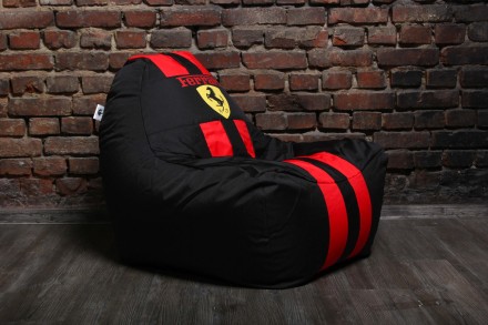 Кресло мешок мяч диван с логотипом Ferrari XL oxford 
БЕСПЛАТНАЯ доставка по Хар. . фото 4