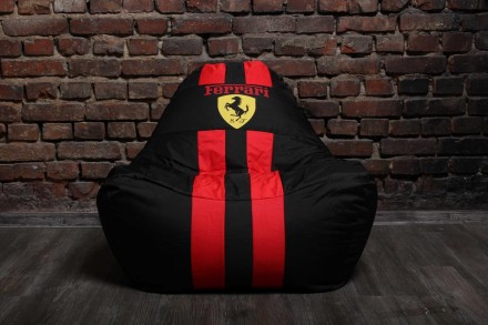 Кресло мешок мяч диван с логотипом Ferrari XL oxford 
БЕСПЛАТНАЯ доставка по Хар. . фото 3