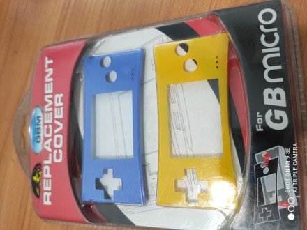 лицевая панель для Game Boy Micro (2 шт комплект) красная и черная, синяя и желт. . фото 8