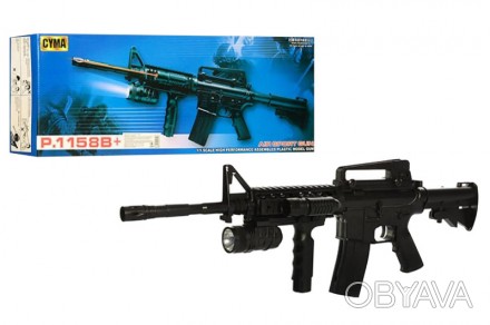 Автомат винтовка с лазером и фонариком на пульках М16 Cyma 1158B
Размер упаковки. . фото 1