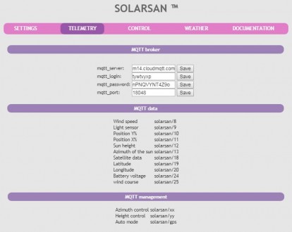 SOLARSAN-GPS V17 (WiFi MQTT) 
Комплекс слежения за солнцем на основе расчета да. . фото 5