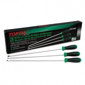 Набір викруток довгих 3ед. TOPTUL (PH1x250, PH2x250, SL5,5x400) GAAE0305. Київ. фото 1 Набір викруток довгих 3ед. TOPTUL (PH1x250, PH2x250, SL5,5x400) GAAE0305. Київ. фото 1