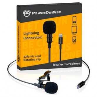 Петличний мікрофон PowerDeWise PDW-L, коннектор Lightning для iPhone і iPad. Конотоп. фото 1 Петличний мікрофон PowerDeWise PDW-L, коннектор Lightning для iPhone і iPad. Конотоп. фото 1