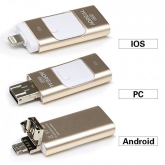 Флешка 3в1 для iPhone / Android і ПК 16 GB, срібна.. Конотоп. фото 1 Флешка 3в1 для iPhone / Android і ПК 16 GB, срібна.. Конотоп. фото 1