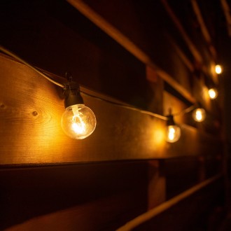 Электрогирлянда-ретро LED уличная Yes! Fun, 10 ламп, d-50 мм, тепло-белая, 8 м. Іванків. фото 1