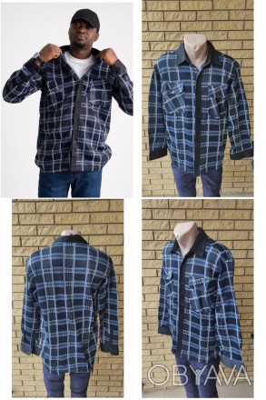 Рубашка мужская байковая теплая больших размеров, плотная высокого качества LONG. . фото 1