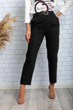 
Стильные женские брюки черного цвета, производство Турция. Покрой прямой. Посад. . фото 1