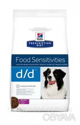 Hill's Prescription Diet d/d корм для собак утка и рис разработан для диетотерап. . фото 1
